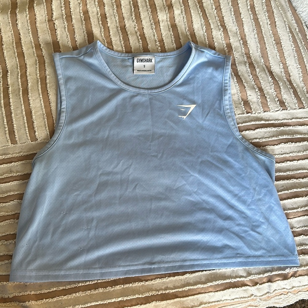 Light Blue Gymshark Training Crop Tank